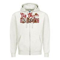 Oatmeal Heather tis the season american football little debbie tree cakes Zipper Hoodie - JahusDesignShop