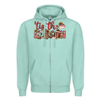 Seafoam tis the season american football little debbie tree cakes Zipper Hoodie - JahusDesignShop