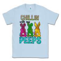 Dusty Blue Chillin with my peeps Ester Day Classic Tee - Neo Western