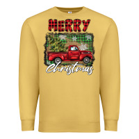 Antique Gold merry christmas truck Premium Sweatshirt - BarkalooDesign