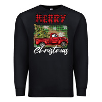 Black merry christmas truck Premium Sweatshirt - BarkalooDesign