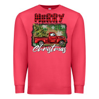 Cardinal merry christmas truck Premium Sweatshirt - BarkalooDesign