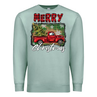 Seafoam merry christmas truck Premium Sweatshirt - BarkalooDesign