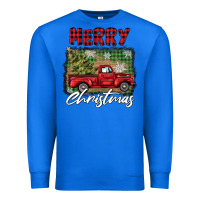 True Royal merry christmas truck Premium Sweatshirt - BarkalooDesign