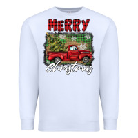 White merry christmas truck Premium Sweatshirt - BarkalooDesign