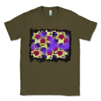 Army Green halloween bat and roses background Classic Tee - BundleAndBundleShop