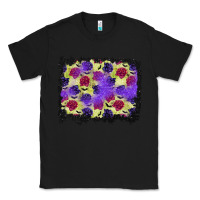 Black halloween bat and roses background Classic Tee - BundleAndBundleShop