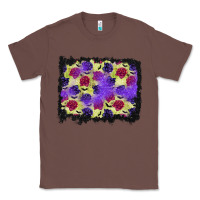 Chestnut halloween bat and roses background Classic Tee - BundleAndBundleShop