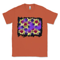 Copper halloween bat and roses background Classic Tee - BundleAndBundleShop