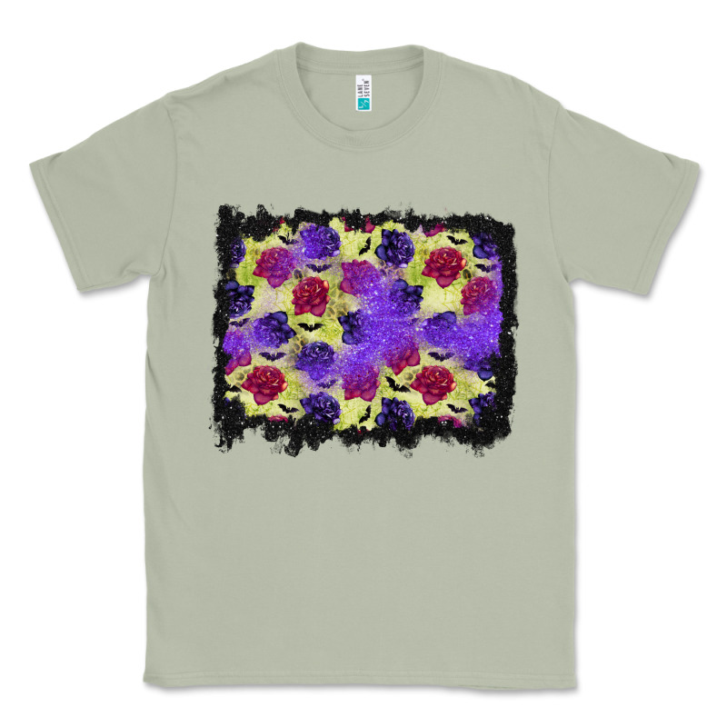 Halloween Bat And Roses Background Classic Tee by BundleAndBundleShop | Teevron