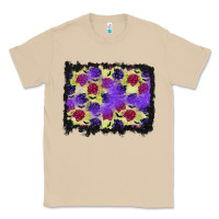 Mushroom halloween bat and roses background Classic Tee - BundleAndBundleShop