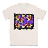 Natural halloween bat and roses background Classic Tee - BundleAndBundleShop