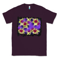 Plum halloween bat and roses background Classic Tee - BundleAndBundleShop