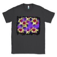 Smoke halloween bat and roses background Classic Tee - BundleAndBundleShop