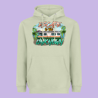Escape To The Unknown Heavyweight Hoodie Designed By Nancycooperartshop