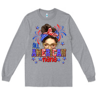 Heather Grey All American nana Long Sleeve Tee - Neo Western