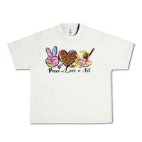 Pistachio peace love art Urban Heavy Tee - texasbilliewilder