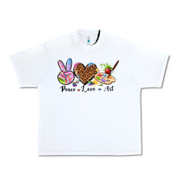 White peace love art Urban Heavy Tee - texasbilliewilder