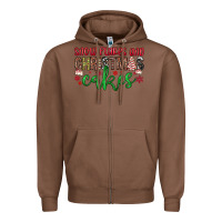 Chestnut Snowflakes and Christmas cakes Zipper Hoodie - JahusDesignShop