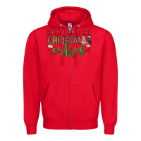 Red Snowflakes and Christmas cakes Zipper Hoodie - JahusDesignShop