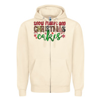 Sandshell Snowflakes and Christmas cakes Zipper Hoodie - JahusDesignShop