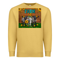 Antique Gold Western Baby Sheeps Farm Life Garden Premium Sweatshirt - LillyAllenDesigns