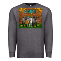 Charcoal Heather Western Baby Sheeps Farm Life Garden Premium Sweatshirt - LillyAllenDesigns