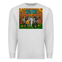 Dove Grey Western Baby Sheeps Farm Life Garden Premium Sweatshirt - LillyAllenDesigns