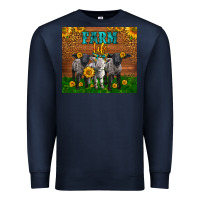 Navy Western Baby Sheeps Farm Life Garden Premium Sweatshirt - LillyAllenDesigns