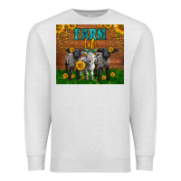 Oatmeal Heather Western Baby Sheeps Farm Life Garden Premium Sweatshirt - LillyAllenDesigns