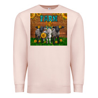 Pale Pink Western Baby Sheeps Farm Life Garden Premium Sweatshirt - LillyAllenDesigns