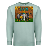 Seafoam Western Baby Sheeps Farm Life Garden Premium Sweatshirt - LillyAllenDesigns