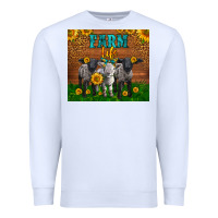 White Western Baby Sheeps Farm Life Garden Premium Sweatshirt - LillyAllenDesigns