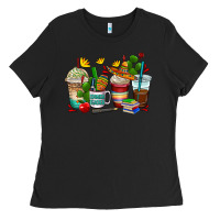 Black spanish teacher coffee cups Ladies Tee - AdoDesignShop