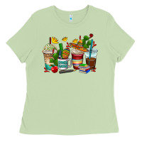 Matcha spanish teacher coffee cups Ladies Tee - AdoDesignShop