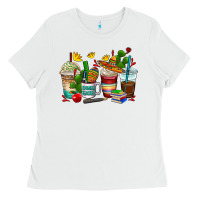 White spanish teacher coffee cups Ladies Tee - AdoDesignShop