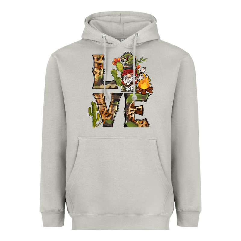 Love Camping Gnome Heavyweight Hoodie by BarkalooDesign | Teevron