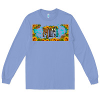 Colony Blue mini sunflower libbey cup Long Sleeve Tee - HRA Design Shop