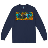 Navy mini sunflower libbey cup Long Sleeve Tee - HRA Design Shop