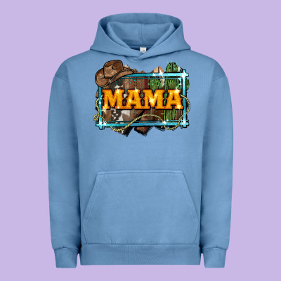Mama Cowboy Western Font Cactuslove Mom Urban Hoodie Designed By Lillyallendesigns