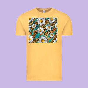 Leopard And Tiger Daisy Vintage Tee Designed By Ranaportraitstore