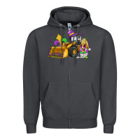 Smoke mardi gras gnome bulldozer Zipper Hoodie - JahusDesignShop