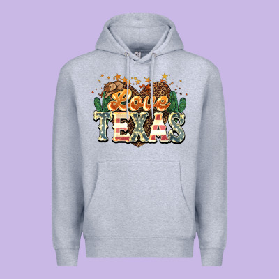 Love Texas Premium Hoodie Designed By Nancycooperartshop