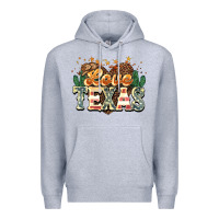 Heather Grey love texas Premium Hoodie - NancyCooperArtShop
