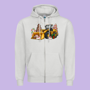 Little Debbie Tree Cakes Bulldozer Zipper Hoodie Designed By Jahusdesignshop