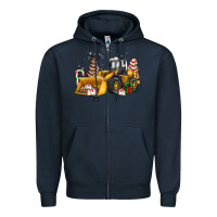 Navy little debbie tree cakes bulldozer Zipper Hoodie - JahusDesignShop