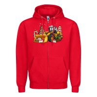 Red little debbie tree cakes bulldozer Zipper Hoodie - JahusDesignShop