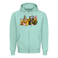 Seafoam little debbie tree cakes bulldozer Zipper Hoodie - JahusDesignShop