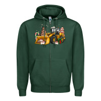 Sports Green little debbie tree cakes bulldozer Zipper Hoodie - JahusDesignShop
