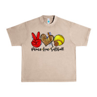 French Oak peace love softball Urban Heavy Tee - Zillion Design Studio